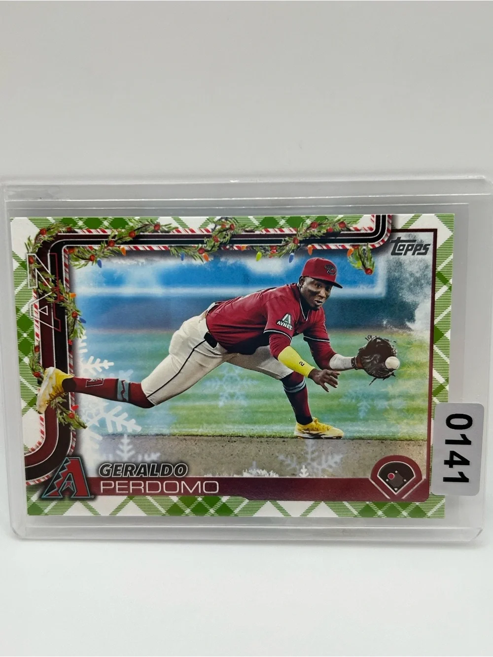 Geraldo Perdomo Arizona Diamondbacks Topps Holiday Baseball Card ⚾️